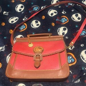 Dooney & Bourke Red and Brown Crossbody Bag